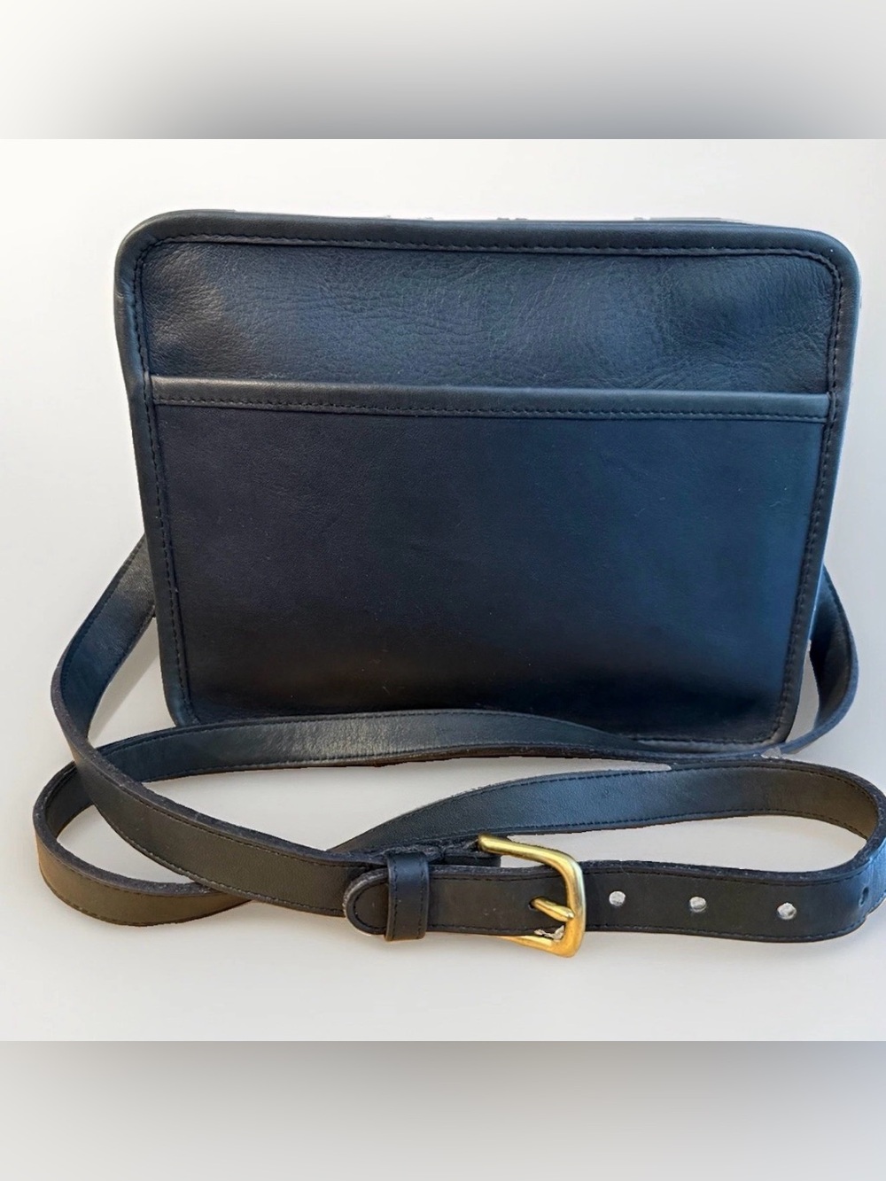 Vintage Coach 80’s Blazer Bag Black  with Brass Hardware Detachable Strap